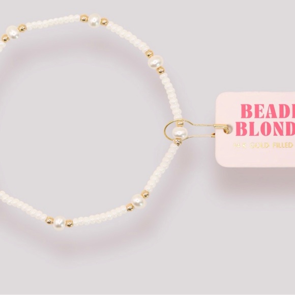 Beaded Blondes Jewelry - BEADED BLONDES Luster White Pearl Anklet